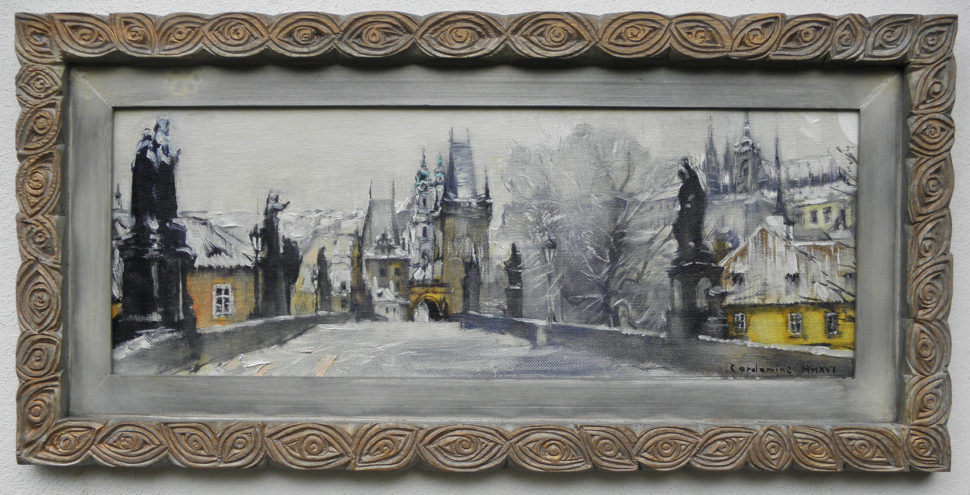 Obraz Zimní panorama akademický malíř Jan Řeřicha Cardamine