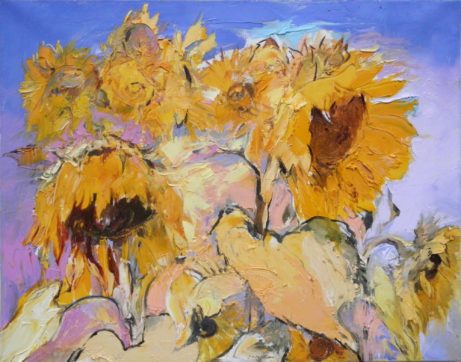 Obraz Hlavy slunečnice, akademický malíř Jan Řeřicha Cardamine, Květiny