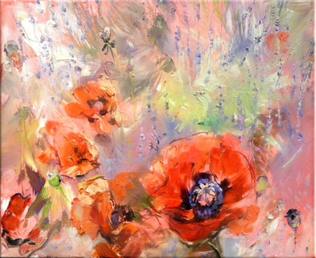 Obraz Letošní máky, akademický malíř Jan Řeřicha Cardamine, květiny