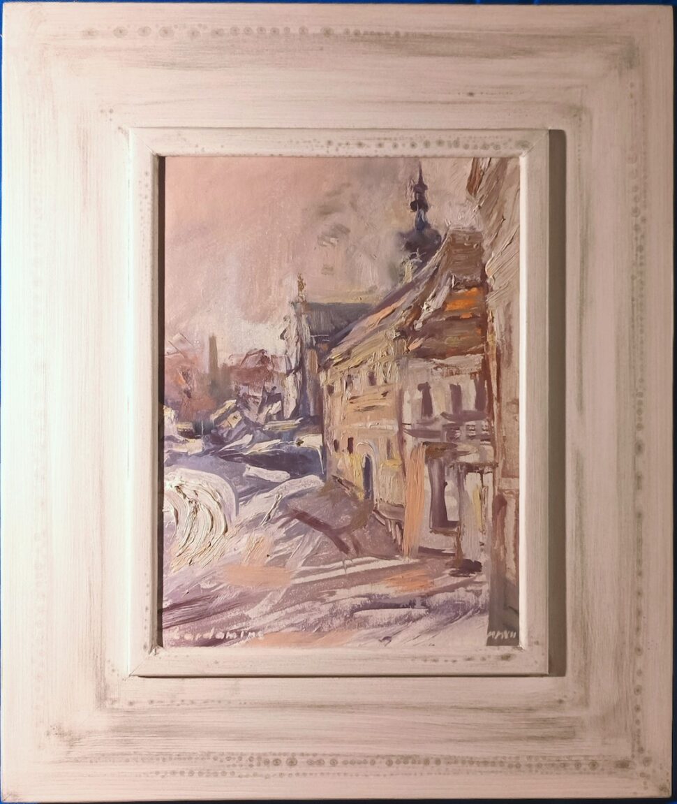 Obraz Sníh v Pacově, akad. malíř Jan Řeřicha Cardamine